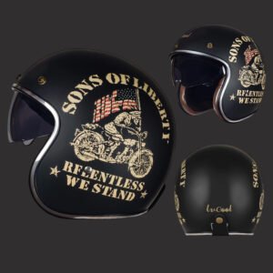 008 Wholesale DOT Certified Retro Half Helmet | American Cruiser Style | Eyeglass Friendly | OEM Factory